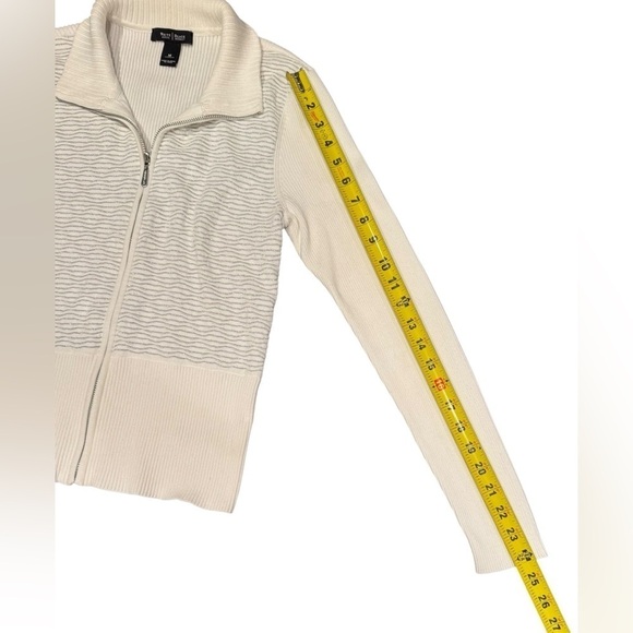 WHBM Zip Front Sweater Women’s Size Medium - Picture 8 of 11